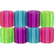 Way To Celebrate Plastic Neon Springs Party Favors Girls Birthday Gift - 8 Count, Age 3+ Years