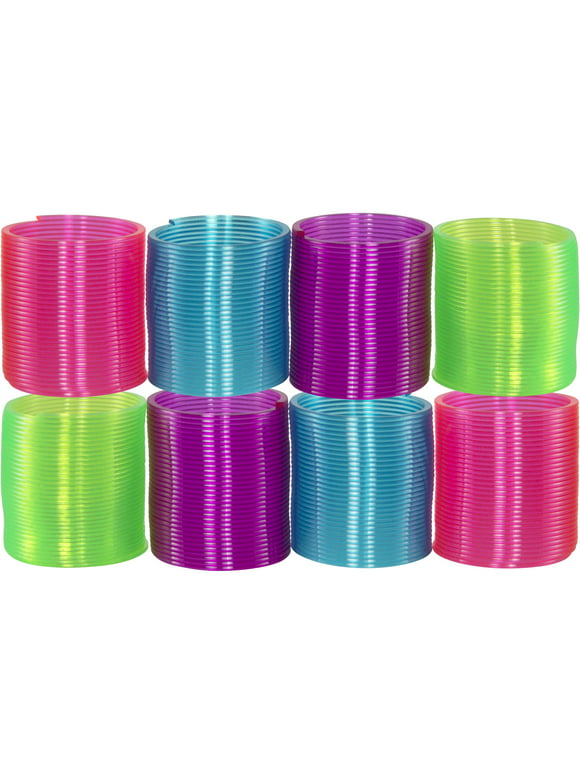 Way To Celebrate Plastic Neon Springs Party Favors Girls Birthday Gift - 8 Count, Age 3+ Years