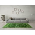 thumbnail image 3 of Ahgly Company Indoor Square Oriental Green Industrial Area Rugs, 5' Square, 3 of 4