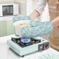 thumbnail image 7 of Sikiie Bee Flower Oven Mitts and Pot Holders Set, Kitchen Oven Glove High Heat Resistant with Non-Slip Silicone Surface for Cooking, 7 of 7