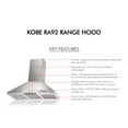 thumbnail image 2 of KOBE RA92 Series 30-Inch Hands-Free Fully Auto Wall Mount Range Hood in Stainless Steel, 2 of 6