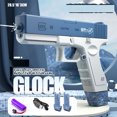 thumbnail image 1 of Nueva pistola de agua, pistola eléctrica Glock, juguete de tiro, juguete de playa de verano completamente automático para niños, niños, niñas, adultos Dengxun unisex, 1 of 2