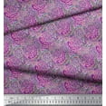 thumbnail image 2 of Soimoi Polyester Crepe Fabric Brush Stroke Abstract Printed Craft Fabric by The Yard 42 Inch Wide, 2 of 3