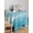 Sky Blue, variant on Navy Blue Coastal Wave Table Cloth, Summer Modern Ocean Beach Waterproof Tablecloth for Square Tables, Reusable Washable Fabric Table Cover for Restaurant Kitchen Dining Tables 60"x60"