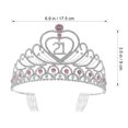 thumbnail image 2 of EeaseCA Birthday Party Rhinestone Crystal Tiara Crown Sweet 21 Birthday Tiara (Pink), 2 of 7