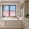 thumbnail image 5 of Pink Semi Sheer Curtains 45 Inch Length 2 Panels Set, Retro Oil Painting Modern Abstract Art Aesthetics Sheer Kitchen Curtain Privacy Voile Window Curtain for Living Room Bedroom Rod Pocket Drapes, 5 of 7