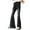 Black, variant on SUYOLL Children Girls Trousers High Elastic Waist Flare Leg Pants Casual Long Wide Bag Jeans Quick Dry Active Trousers