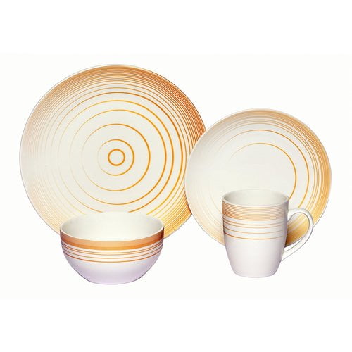 Melange Timber Coupe 32 Piece Dinnerware Set Service For 8 Walmart Com Walmart Com