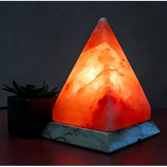Pink Pyramid Lamp 8.5" Tall (8-9 lb) Tavera Marble Base