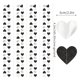 thumbnail image 2 of Guirnalda De Corazón Para Decoración De Fiesta, Color Negro, Blanco Y Plateado, 52 Pies, 21 Hombres, Cumpleaños, Año Nuevo, Telón De Fondo Colgante, Serpentinas, Graduación, Compromiso, Boda, Despedid, 2 of 5