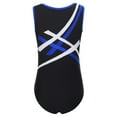 thumbnail image 2 of iixpin Kids Boys One Piece Gymnastics Leotards Gym Sports Training Bodysuits Biketard Swimsuit Blue 6, 2 of 5