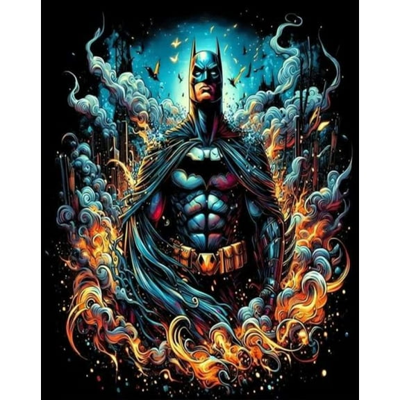 Batman Diamond Painting Kits for Adults,Superhero Diamond Painting,Justice Diamond Art,Suitable for Home Wall Decoration 12x16 Inch