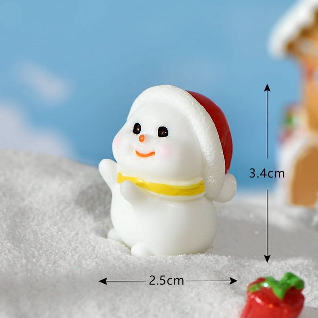 Navidad Nuevo Abrazo Navidad Micro Paisaje Paisaje de Nieve Adornos Lindos Divertidos Muñeco de Nieve Manualidades de Resina