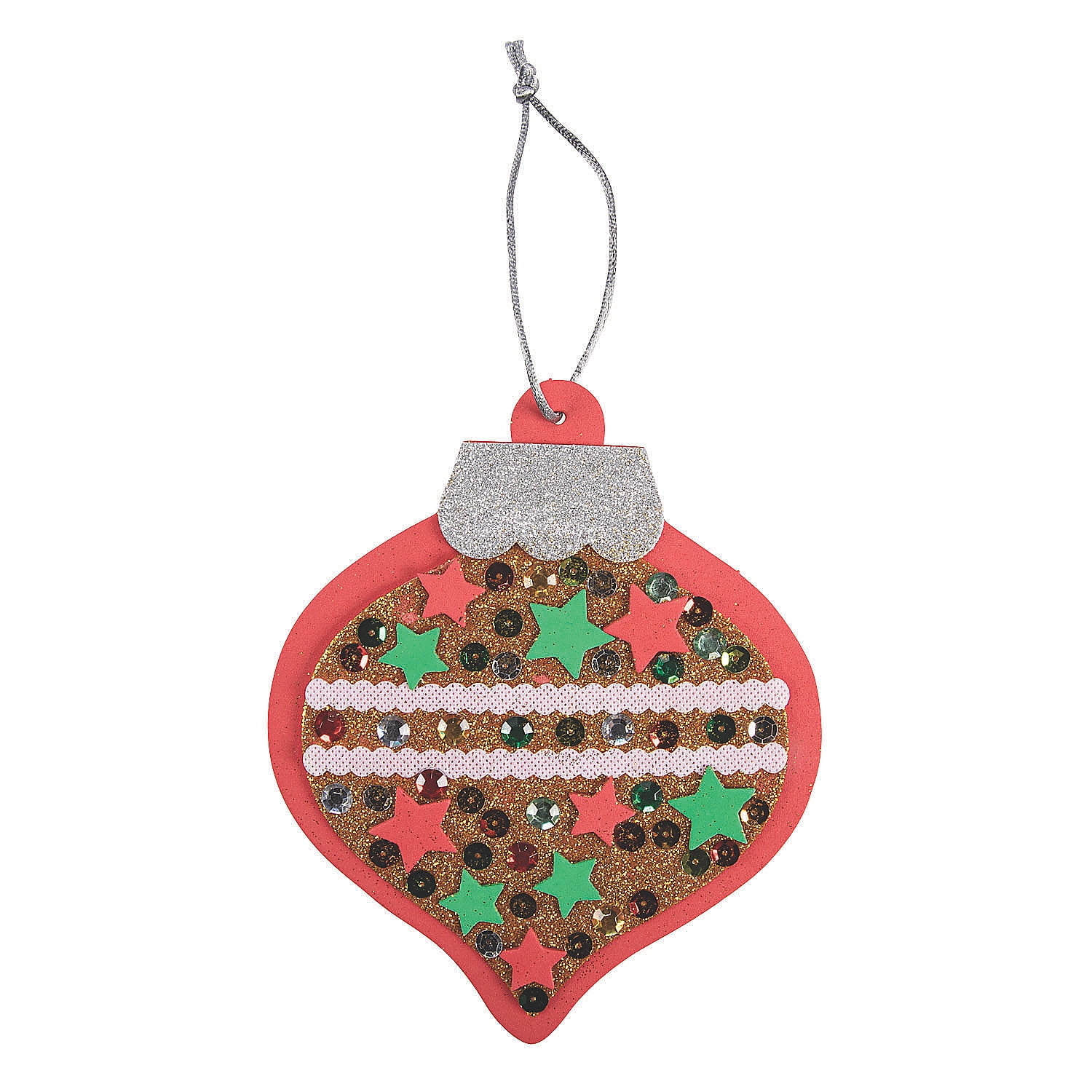 Sequin Christmas Ornament 12 - Craft Kits - 12 Pieces - Walmart.com