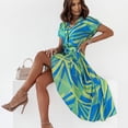 thumbnail image 4 of Pompotops Robes d'Été Décontractées à Manches Courtes et Col en V pour Femmes, 4 of 9