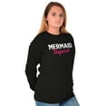 thumbnail image 4 of Mermaid Squad Bachelorette Birthday Women Plus Size Long Sleeve Graphic Tee Brisco Brands 2X, 4 of 5