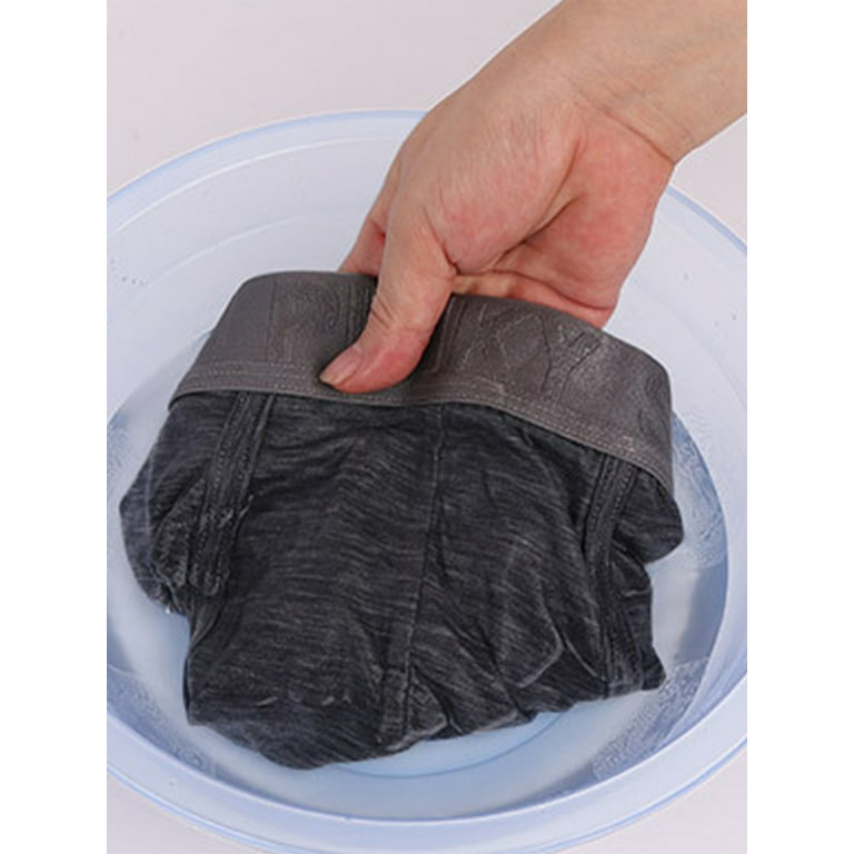 Men's Solid Low Rise Underwear Soft Cotton Blend Boxer Briefs