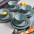 thumbnail image 4 of Gibson Elite Terranea 12 Piece Dinnerware Set, Teal, Terracotta, 4 of 8