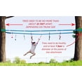 thumbnail image 3 of Double Ninja Slackline Obstacle Course for Kids - 80 Foot Line - Monkey Bars Playground Equipment - Ninja Warrior Course with Monkey Bars for Kids - Ninja Ropes Course - Patented Double Line Design, 3 of 5