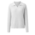 thumbnail image 4 of Fgnfyis Women Pullover Sweater Stylish Knit Top for Casual Outings Comfortable Fit Versatile for Spring Fall Winter White XXXL, 4 of 6