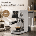thumbnail image 4 of LINKChef 20-Bar Espresso Machine with Automatic Steam Wand, 1300W Professional Espresso Maker, 40 oz Removable Water Tank, Single & Double Shot, 4 of 11
