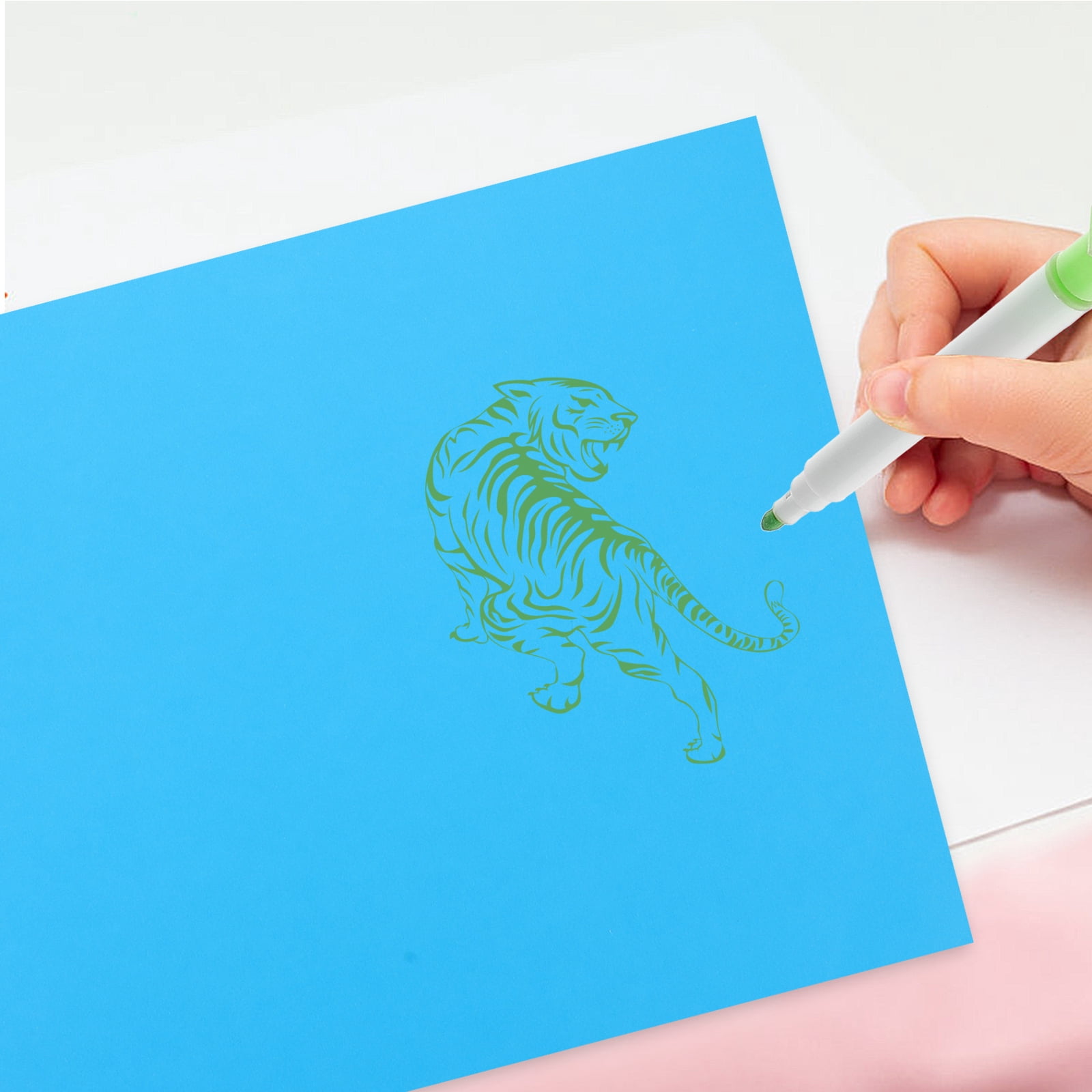 FRCOLOR 50 Sheets Carkstock Paper Painting Papers Drawing Papers Blank Colored Greeting Cards for Students,10.63"X0.59"X0.39"