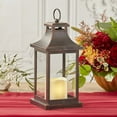 thumbnail image 2 of LED Decorative Lanterns - Set of 2 - Kate Aspen Vintage Rustic Home Décor Lantern Tabel Centerpiece for Wedding, Bridal Shower, Anniversary Party - Copper, 2 of 7