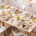 thumbnail image 6 of ComfyCreations 16-Piece White Stoneware Dinnerware Set with Gold Trim – Handmade Dishes Set for 4 with Dinner Plates, Salad Plates, Bowls & Mugs, 6 of 6