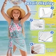 thumbnail image 5 of Xixirimido Plum Blossom Blue Print Girls One Piece Swimsuits Cutout Bathing Suit with Cover Up Skirt Quick Dry Beach Swimwear with Adjustable Strap, Size 9-10 Years, 5 of 7