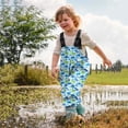 thumbnail image 4 of EnJoCho Toddlers 𝖶aterproof Rain Pants Lightweight Mud Proof Bib Overalls Suspender Rainwear Reflective for Kids Fishing Outdoor Gear All Weather Protection, 4 of 5
