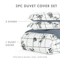 thumbnail image 6 of Noble Linens Gray Reversible Flower Field Print 2-Piece Duvet Cover Set, Twin/TwinXL, 6 of 12
