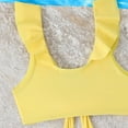 thumbnail image 4 of Girls Two Piece Swimsuit Ruffle Crew Neck Top with Printing Shorts Bikini Swimwear Set Summer Beach Hawaiian Bathing Suits, 4 of 5