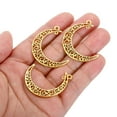 thumbnail image 4 of 50Pcs Moon Charm, Hollow Moon Pendants Bulk Mini Moon Charm Pendants for Jewelry Making, Dark Gold, 4 of 6