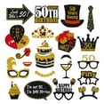 thumbnail image 1 of Photo Props Set Black Paper 21Pcs Adult Birthday Celebration, 1 of 8