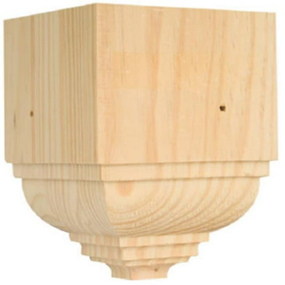OCTB-52 6.75 L x 6.5 W x 6.5 D in. Outside Crown Trim Pine Block Moulding