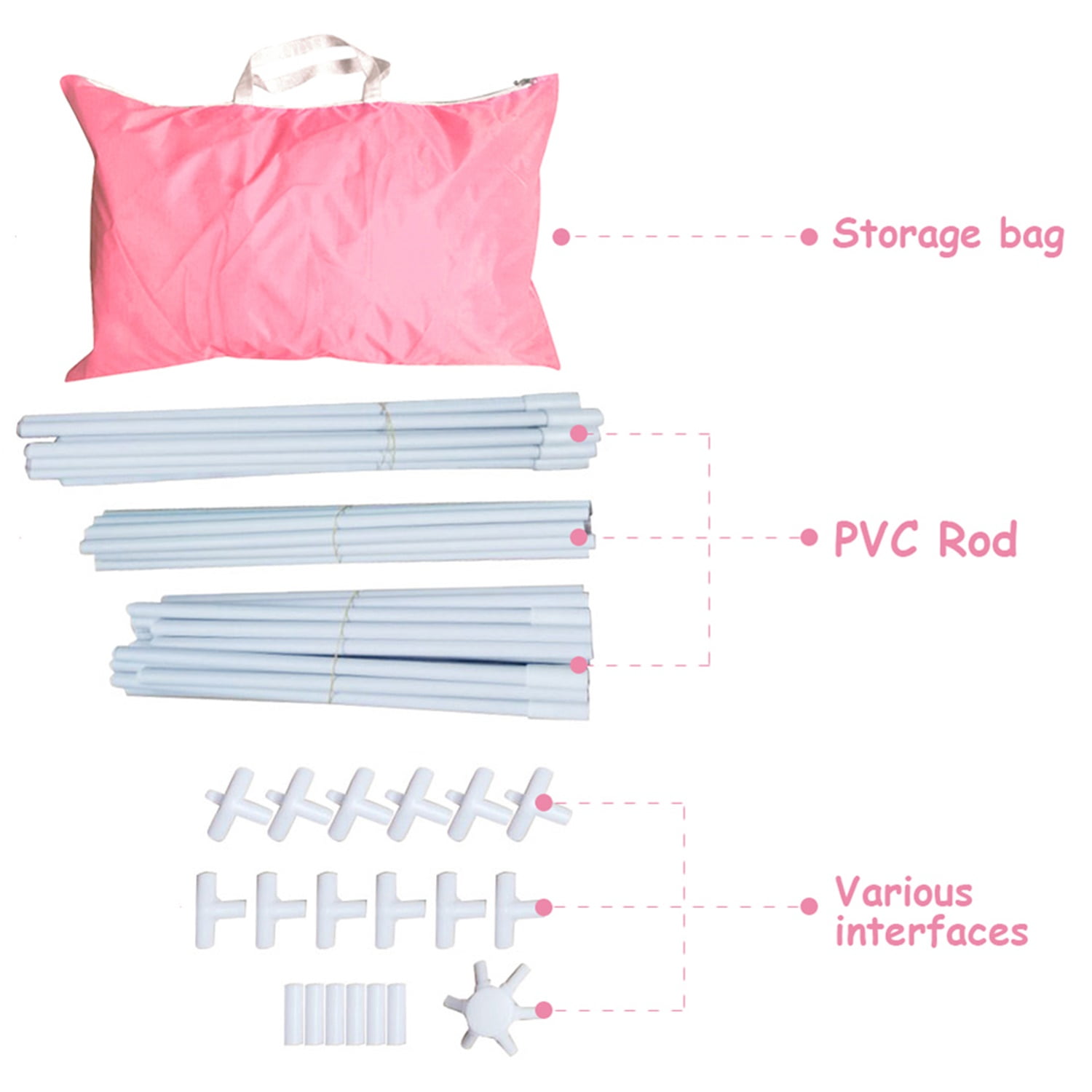 Kadyn Pink Play Tent for Kids, Kids Play Tent with Warm Color LED Lights and Carry Bag, Toddler Tent Kadyn Pink Play Tent for Kids, Kids Play Tent with Warm Color LED Lights and Carry Bag, Toddler Tent