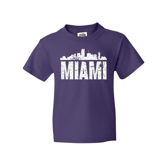 Inktastic Miami Skyline Grunge Youth T-Shirt