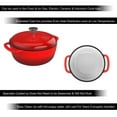 thumbnail image 3 of Cast Iron Dutch Oven with Lid-6 Quart Enamel Coated Pot by Classic Cuisine, 3 of 8