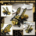 thumbnail image 2 of 3D Printed Mechanical Bee Articulated Model, Cyberpunk Robot Insect Figurine with Movable Joints, Desktop Decor Collectible, Handmade Futuristic Animal Sculpture, Unique Gift for Home Office Display, 2 of 3