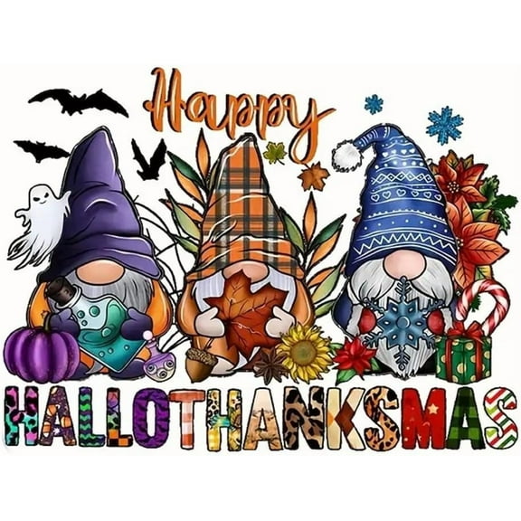 Adults Dwarf Diamond Art Set, Halloween 5D Diamond Painting Set for Beginners, DIY Round Full Diamond Diamond Dots Gem Art, Diamond Painting Crafts Home Decor 16x20 Inch (Unframed)