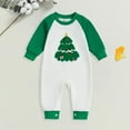 thumbnail image 2 of yocbz Boy Christmas Romper My First Christmas Baby Boy Outfit Baby Girl Boy Christmas Outfit Long Sleeve Letter Sweatshirt Romper Bodysuit Fall Winter Clothes White,Size for 12-18 Months, 2 of 6
