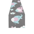 thumbnail image 2 of MKHERT Elephant Table Runner for Wedding Party Banquet Decoration 14x72 inch, 2 of 3