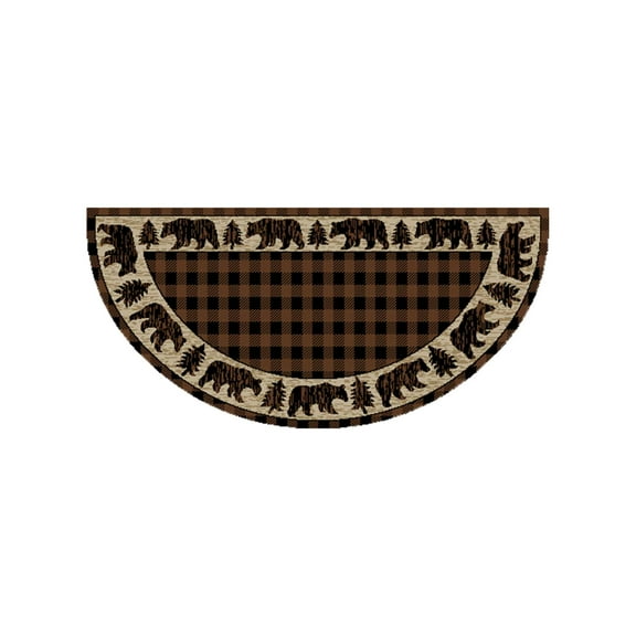 Mayberry Rug American Destination Trailing Edge Lodge Area Rug Brown 2'x3'8" 2' x 3' Hearth