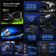 thumbnail image 3 of PC Gamer Completa IA PRO Xtreme PC Gaming ASUS NVIDIA GeForce RTX 5090 Intel Core Ultra 9 285 32GB DDR5 SSD 1TB Monitor Curvo 27 180Hz Sistema Liquido WIFI Black PBA Productividad impulsada por IA, 3 of 6