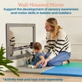 thumbnail image 3 of ECR4Kids Wall-Mounted Coordination & Balance Mirror, Montessori Furniture, Grey Wash, 3 of 9