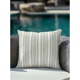 thumbnail image 3 of Outdoor Pillows Waterproof, Sage Green Botanical Throw Pillows with Inserts Included, Modern Farmhouse Striped Indoor Outdoor Decorative Lumbar Pillow for Bed/Couch/Patio 18"x18", 1Pcs, 3 of 8