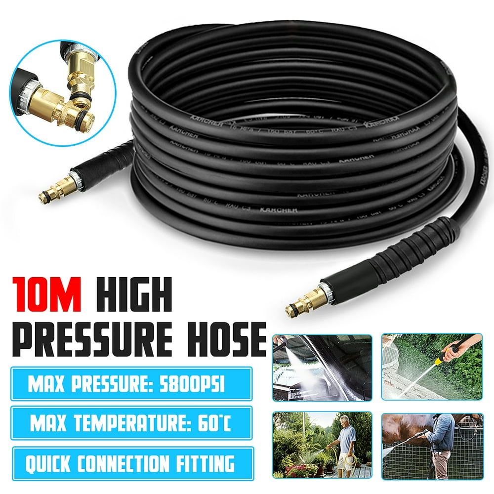 10 meters High Pressure Washer Water Cleaning Hose Kit Replace For