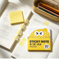 thumbnail image 5 of Translucent Glitter Sticky Notes, 80 Sheets Transparent Self Stick Notepads, 3.1X3.1 Inch Pull Out Memo Pads For Classroom & Home Organizing (Lemon), 5 of 5