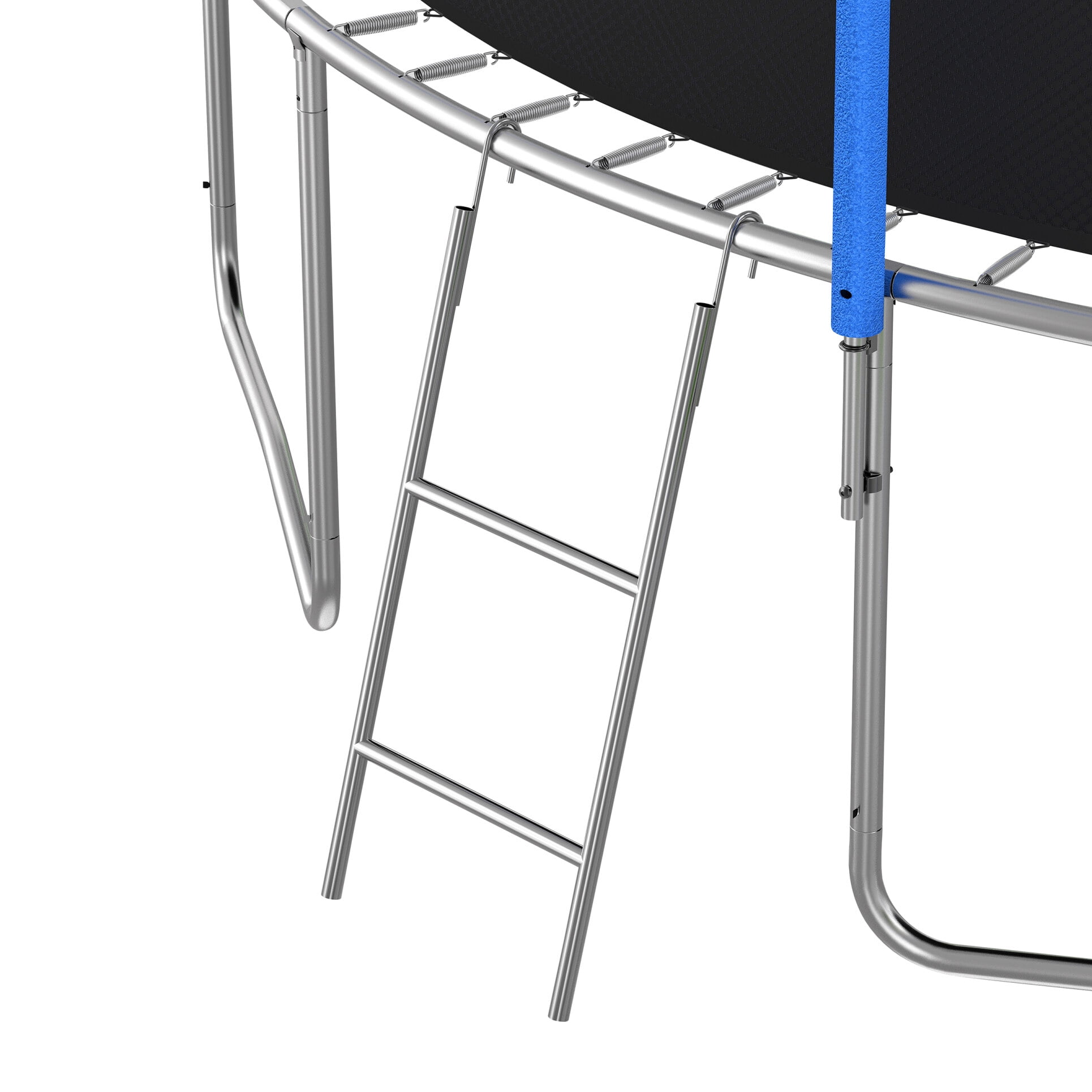 Trampoline, 12 FT Trampoline Set with Slide and Swing, Built-in Basketball Hoop & 2 Steps Ladder, Recreational Trampolines Jumping Workout for Garden Backyard, Outdoor Trampoline for Children, Adults