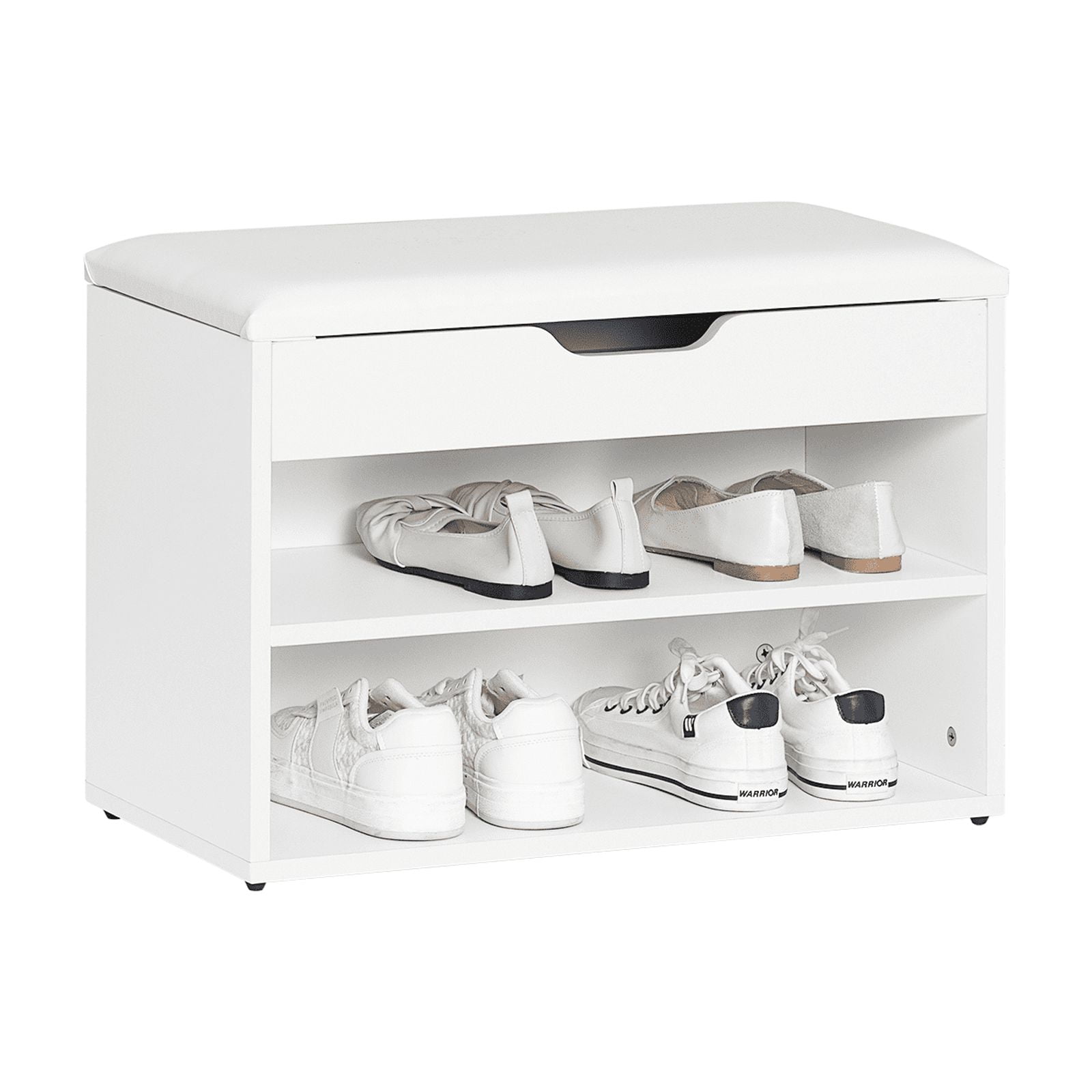 SoBuy 2 Tiers Shoe Rack Shoe Cabinet Shoe Storage Bench with Folding Padded Seat FSR25 W Walmart